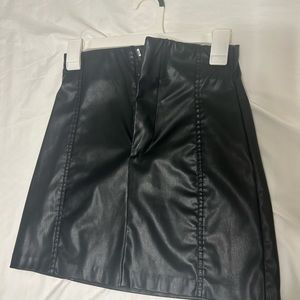Zara leather black skirt